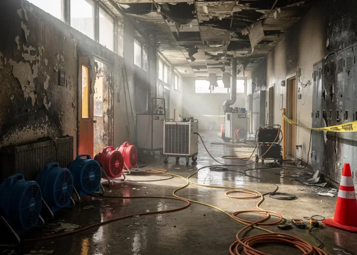 Fire Damage of Public School, Norman, OK